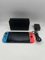 Nintendo Switch OLED Console - Neon Red/Blue Joy-Con + Charger & Dock