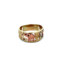 14kt Two Tone Lucky Ring