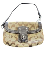 Vintage Coach Canvas Wristlet  