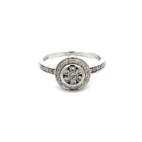 14kt White Gold .40ct tw Diamond Cluster Ring