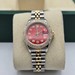 Rolex Datejust 26mm Two-Tone Stainless Steel & 18K Gold Diamond Bezel Red Dial 