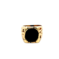 14kt Yellow Gold Onyx Nuget Ring