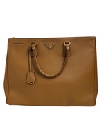 Prada Saffiano Vernice leather shopper Caramel tote bag gold