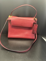 Valentino Garavani Burgandy Leather My Rockstud Authenticated 