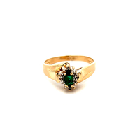 10kt Yellow Gold Diamond & Emerald Ring