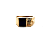 10kt Yellow Gold Diamond & Blue Star Sapphire Ring