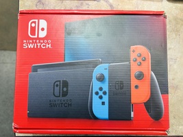 Nintendo Switch HAC-001(-01) 32GB Console Neon Blue/Red JoyCons Open Box
