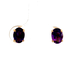 14kt Yellow Gold Amethyst Stud Earrings