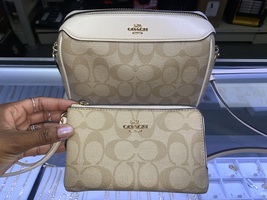 Coach Bennett Crossbody In Signature Canvas Beige W/ Wallet