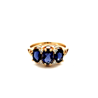 14kt Yellow Gold Diamond Amethyst Ring 