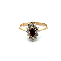 14kt Yellow Gold .10cttw Diamond & Ruby Ring 