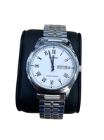 Casio Men's Stainless Steel Silver Strechy Wrist Watch 