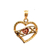 14kt Two Tone Heart Pendant  