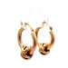 14kt Yellow Gold Knot Hoop Earrings 