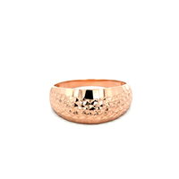 10kt Rose Gold Diamond Cut Ring