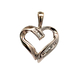 10kt White Gold Diamond Heart Pendant