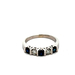 14kt White Gold .20cttw Diamond & Sapphire Band