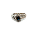 14kt White Gold .30ct tw Diamond & Sapphire Ring