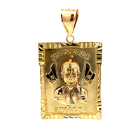  14kt Yellow Gold Malverde Sinaloa Mexican Pendant