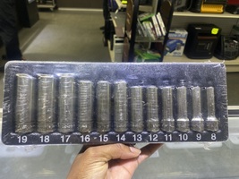 Snap On Pakty074 12 Piece 6 Point Socket Set 8-19