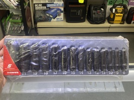 New Snap On 14pc 3/8" 6-Point Metric Flank Deep Impact Socket Set (8-19,21, 24mm