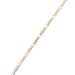 14kt Tri-Color 8" 3.75mm Figaro Link Bracelet