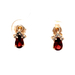 14kt Yellow Gold Diamond & Garnet Earrings