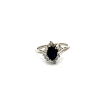 10kt White Gold .40ct tw Diamond & Sapphire Ring