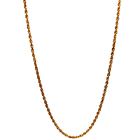 14kt Yellow Gold 17" 1mm Rope Chain