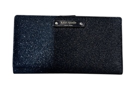Kate Spade Black Sparkly Hand Card Holder Wallet 