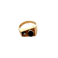 14kt Yellow Gold Diamond & Black Star Sapphire Ring
