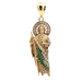 10kt Yellow Gold CZ Saint Jude Pendant  