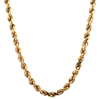 14kt Yellow Gold 24" 4.5mm Solid Rope Chain