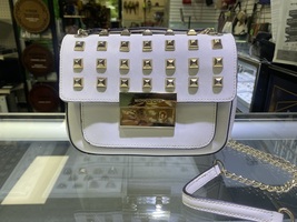 Michael Kors Sloan Medium Off White Leather Shoulder Bag Stud