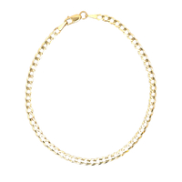 10kt Yellow Gold 7.5" 3mm Curb Link Bracelet 