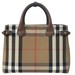 Burberry Banner Medium Tote Shoulder Bag Check Canvas Tan
