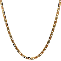 10kt Tri-Color 22" 2.5" Valentino Link Chain