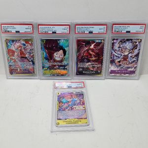 5 PSA One Piece Game Cards Graded  