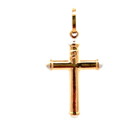  18kt Two Tone Cross Pendant 