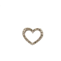  10kt White Gold .15ctw Diamond Small Heart Pendant 