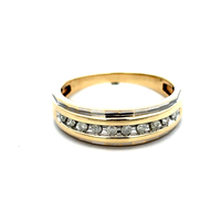10kt Two Tone .10ct tw Diamond Band Ring 