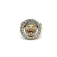  10kt Two Tone CZ Lion Ring