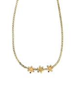 14kt Two Tone 17" Flower Necklace