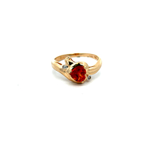 14kt Yellow Gold Heart Citrine & Diamond Ring