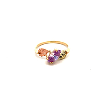 10kt Tri-Color Amethyst Ring 