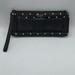 Kate Spade Black Polka Dot Bow Wristlet Clutch with Green Satin Lining