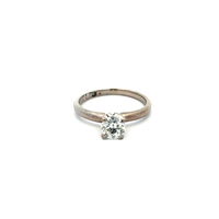 14kt White Gold .70ct SI2 H Round Diamond LEO Ring