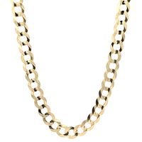 10kt Yellow Gold 22" 8.25mm Solid Curb Link Chain