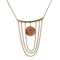 14kt Tri-Color 18" Virgin Mary Necklace 