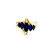10kt Yellow Gold Synthetic Sapphire & Diamond Ring 